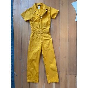 Big Bud Press Marigold / Mustard Short Sleeve Coverall Jumpsuit